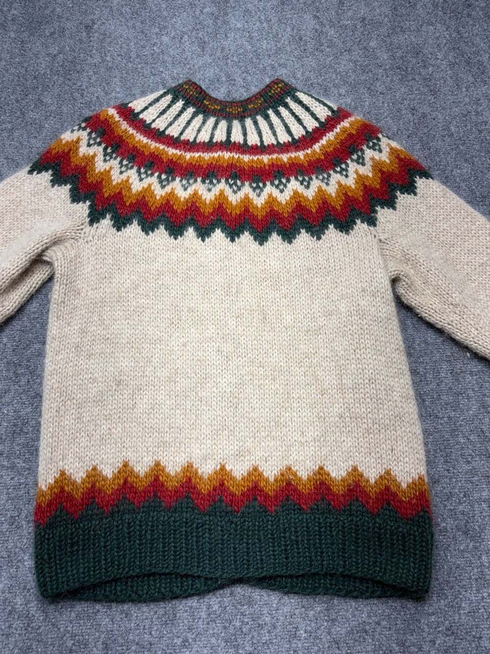 Vintage Iceland Sweaters? Cardigan Pure Wool Knit Folk Nordic Fair Isle Button M - Picture 11 of 13